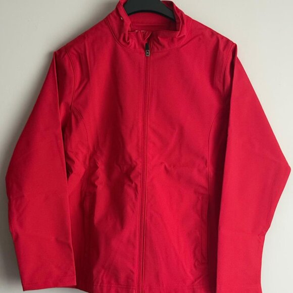 Team365 Women’s Leader Soft Shell Jacket – Red Full Zip Wind & Water Resistant - Picture 6 of 8